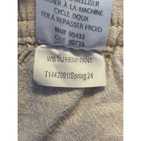 Toad & Co Taj Women's Hemp Blend Wide Leg Crop Pants Elastic Size Medium - Picture 6 of 6
